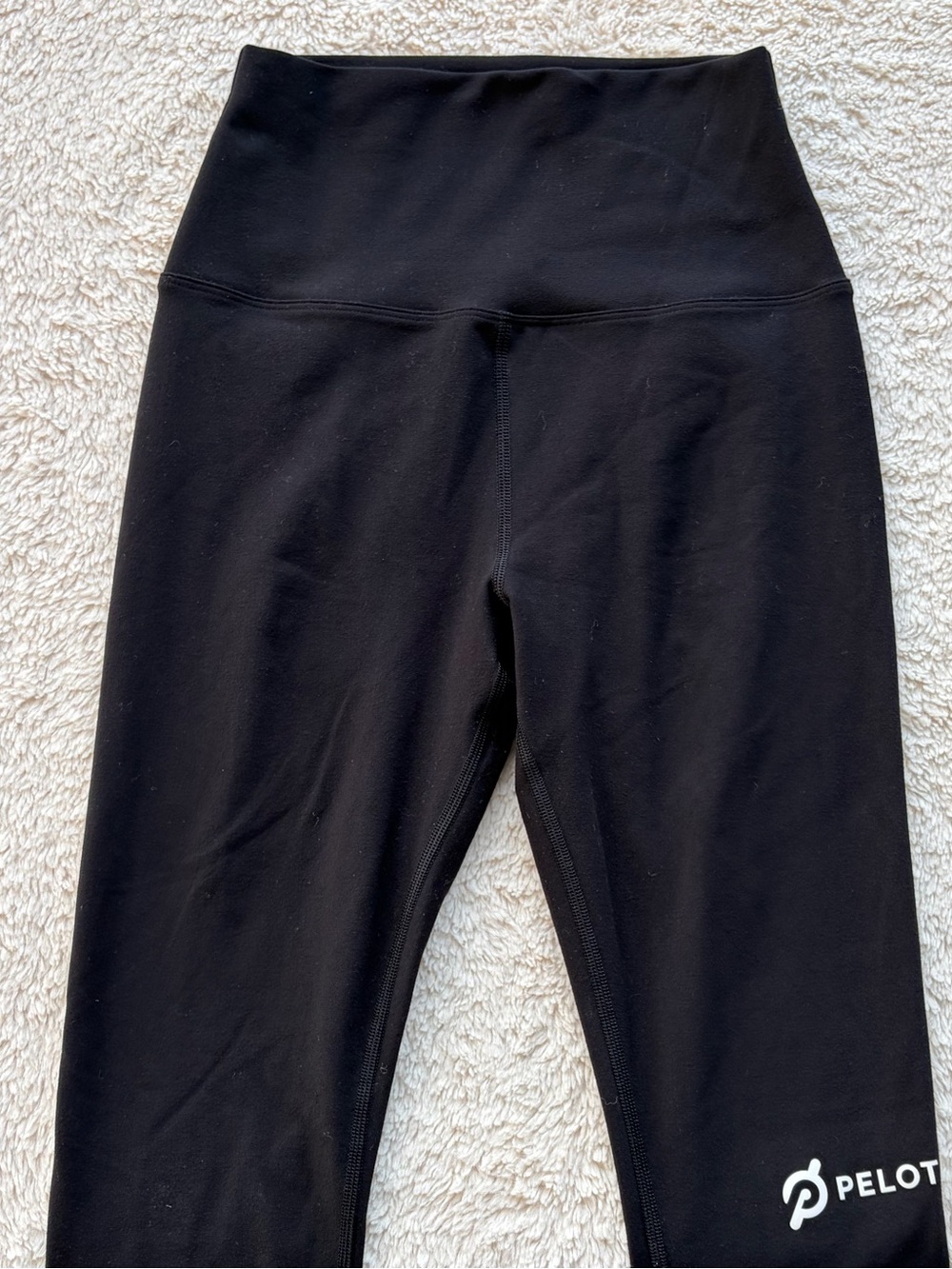 Peloton Black Kids Athletic Leggings with White Logo - Picture 4 of 6
